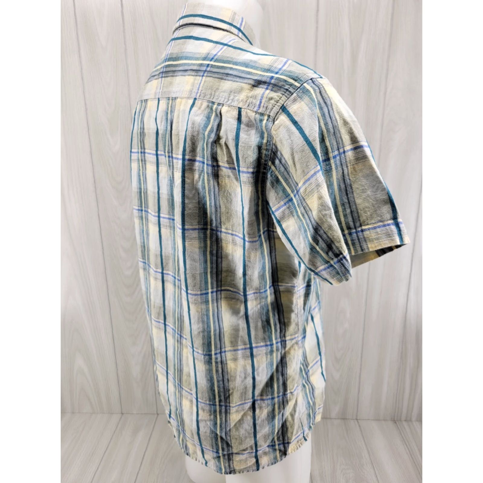 Vintage Kuhl Button-Up Shirt Mens Large White Blue Plaid Short Sleeve Size US L / EU 52-54 / 3 - 5 Thumbnail