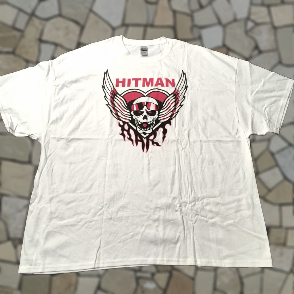 Gildan VINTAGE Y2K Bret Hitman Hart T Shirt 4XL WWE Wrestling white skull Shirt Mens 4XL White 90s Sports Gildan Short Sleeve Crew Neck Cartoon Logo Tee Size US XXL / EU 58 / 5 - 1 Thumbnail