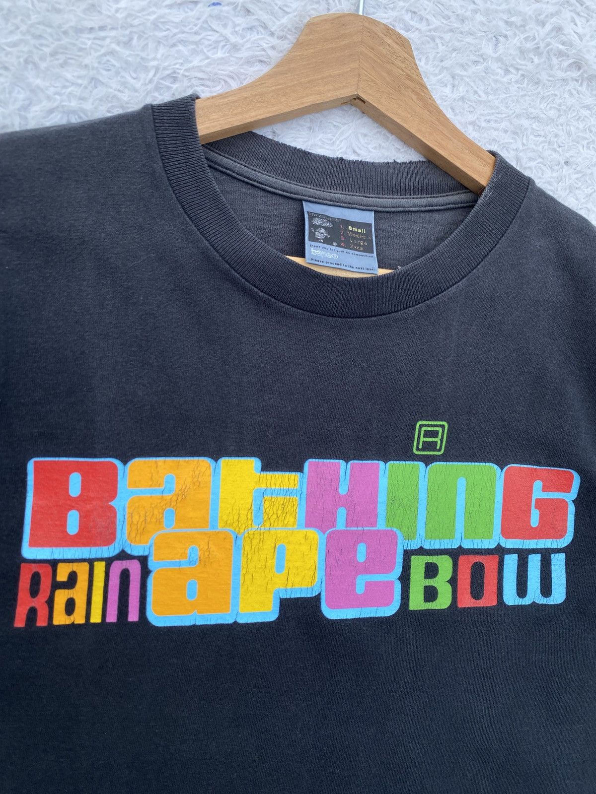 Bape Rare Vintage 2000s BAPE A Bathing Ape Rainbow Tshirt Size US S / EU 44-46 / 1 - 9 Thumbnail
