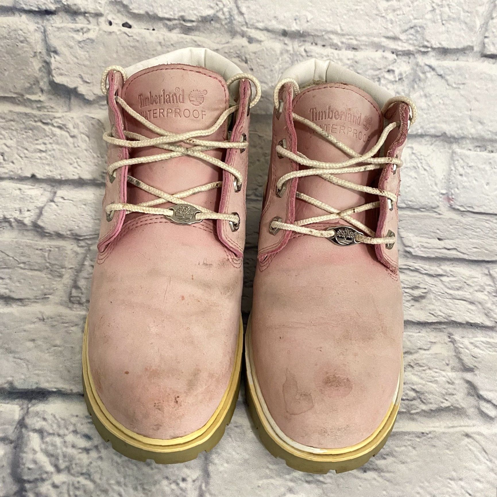 Timberland TIMBERLAND Nellie Pink Nubuck Leather Waterproof Chukka Boots Sz 7.5 Women Boots Mid-Calf Waterproof Size US 6 / IT 36 - 2 Thumbnail