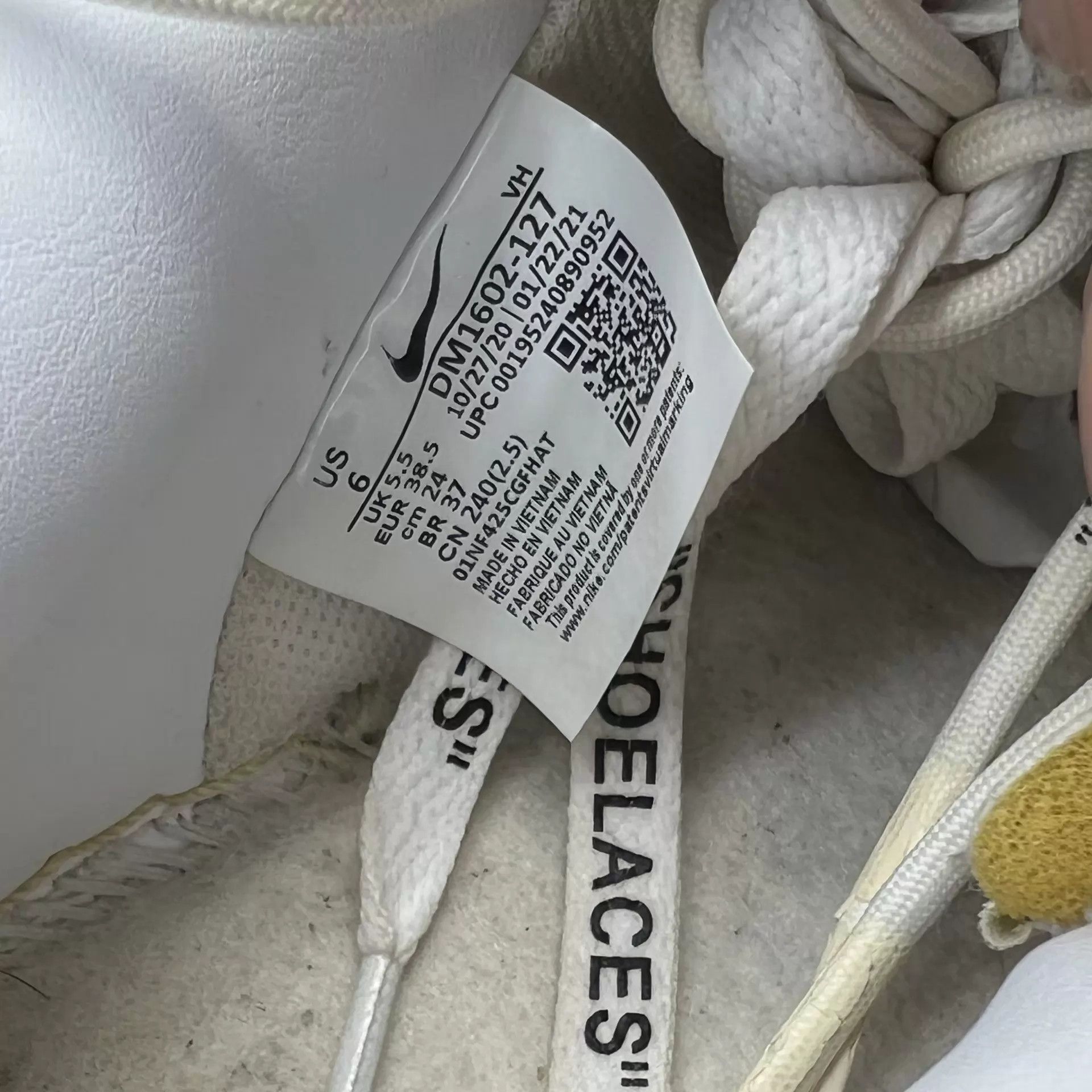 Off-White Off-White x Nike Dunk Low 'No.1' White Gum 38.5 w/box Size US 8 / IT 38 - 8 Thumbnail