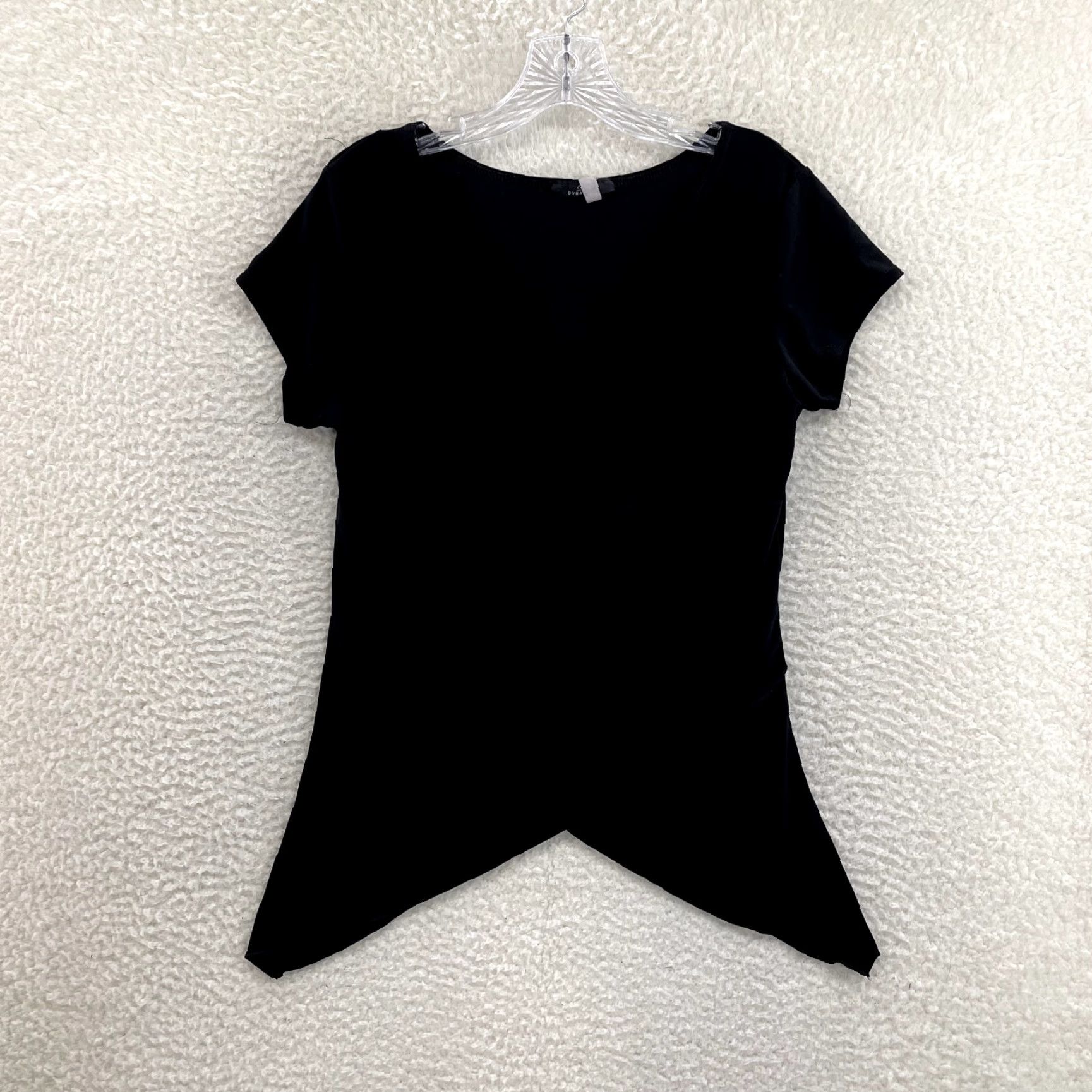 Vintage VINTAGE 90s Y2K Top Shirt XL Black Grunge Slinky Stretch Asymmetrical Fairy Dynamite Ladies/Ladies XL Size XL / US 12-14 / IT 48-50 - 2 Thumbnail