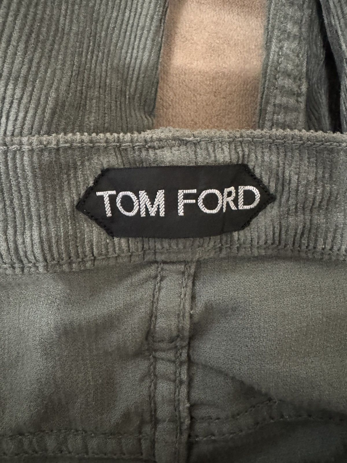 Tom Ford Mr Porter Olive Green Tom Ford Slim Corduroy Pants Size US 34 / EU 50 - 4 Thumbnail