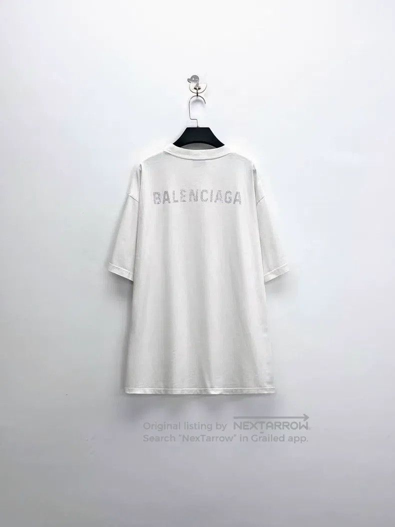 Balenciaga Balenciaga White Back Diamond Letter Logo Short Sleeve Size US XS / EU 42 / 0 - 1 Thumbnail