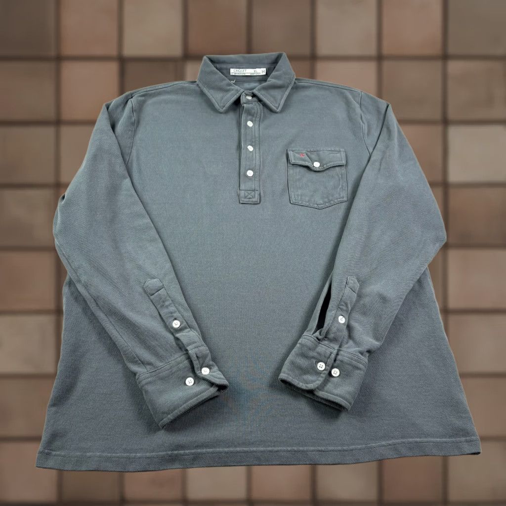 Vintage Criquet Polo Shirt Mens XL Gray Long Sleeve Pocket Casual Organic Cotton Preppy Shirt Mens XL Gray Polo Pocket Organ ic Cotton Preppy Size US XL / EU 56 / 4 - 1 Thumbnail