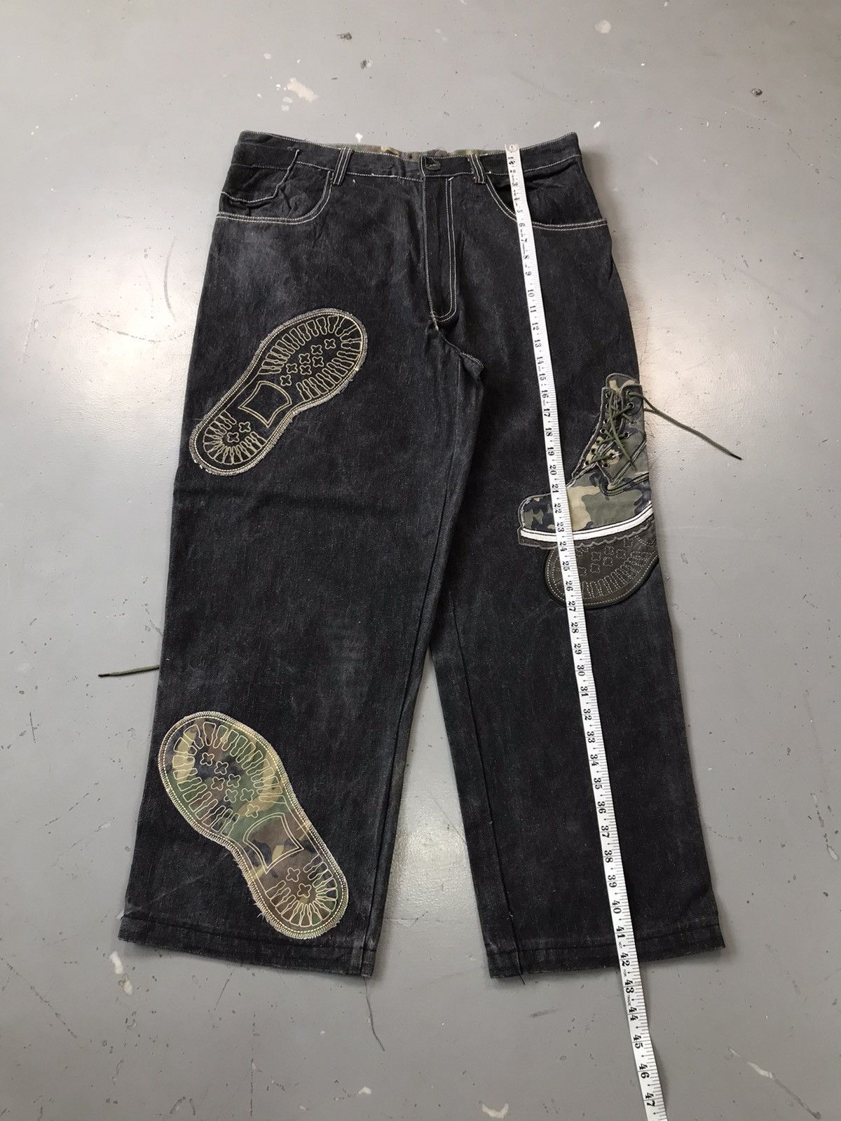 Vintage Vintage Y2K shoe patchwork baggy denim Size US 40 / EU 56 - 4 Thumbnail