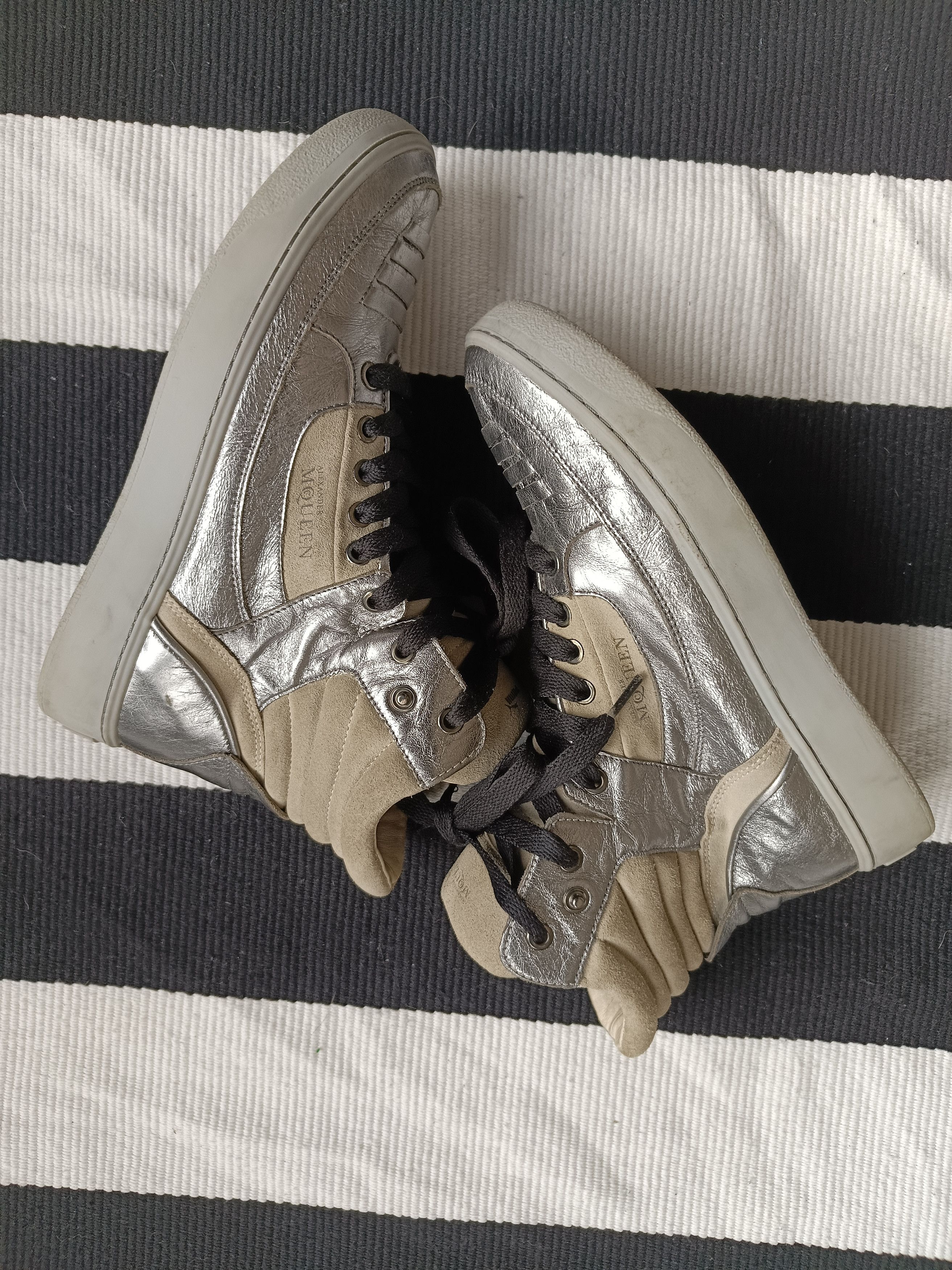 Alexander McQueen × Puma Puma x Alexander McQueen silver high top sneakers Size US 8.5 / IT 38.5 - 3 Thumbnail
