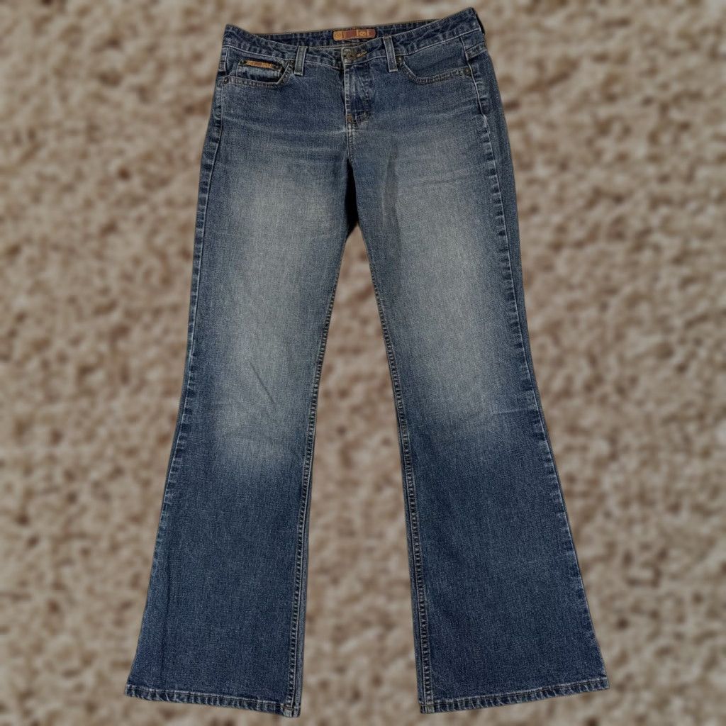 Vintage LEI Jeans Women 31 Blue Denim Flared Mid Rise 31x30 Pants Cotton Blend 5-Pocket Rock Vintage: No Size 24" / US 00 / IT 34 - 1 Thumbnail