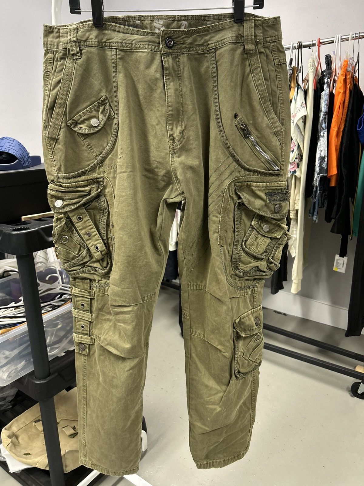 If Six Was Nine Y2K VINTAGE MILITARY COMBAT CARGO UTILITY PANT Size US 38 / EU 54 - 1 Thumbnail