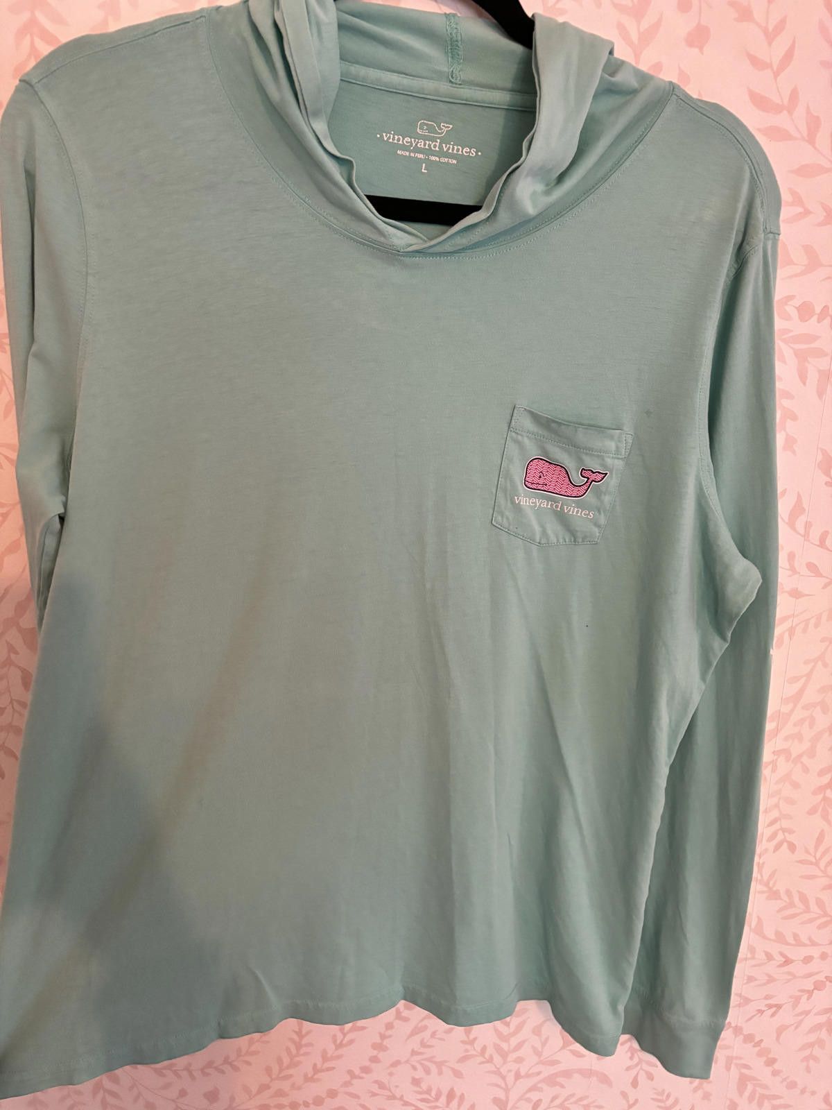 Vineyard Vines Vineyard Vines Mint Green Hoodie with Whale Logo Size L / US 10 / IT 46 - 9 Thumbnail