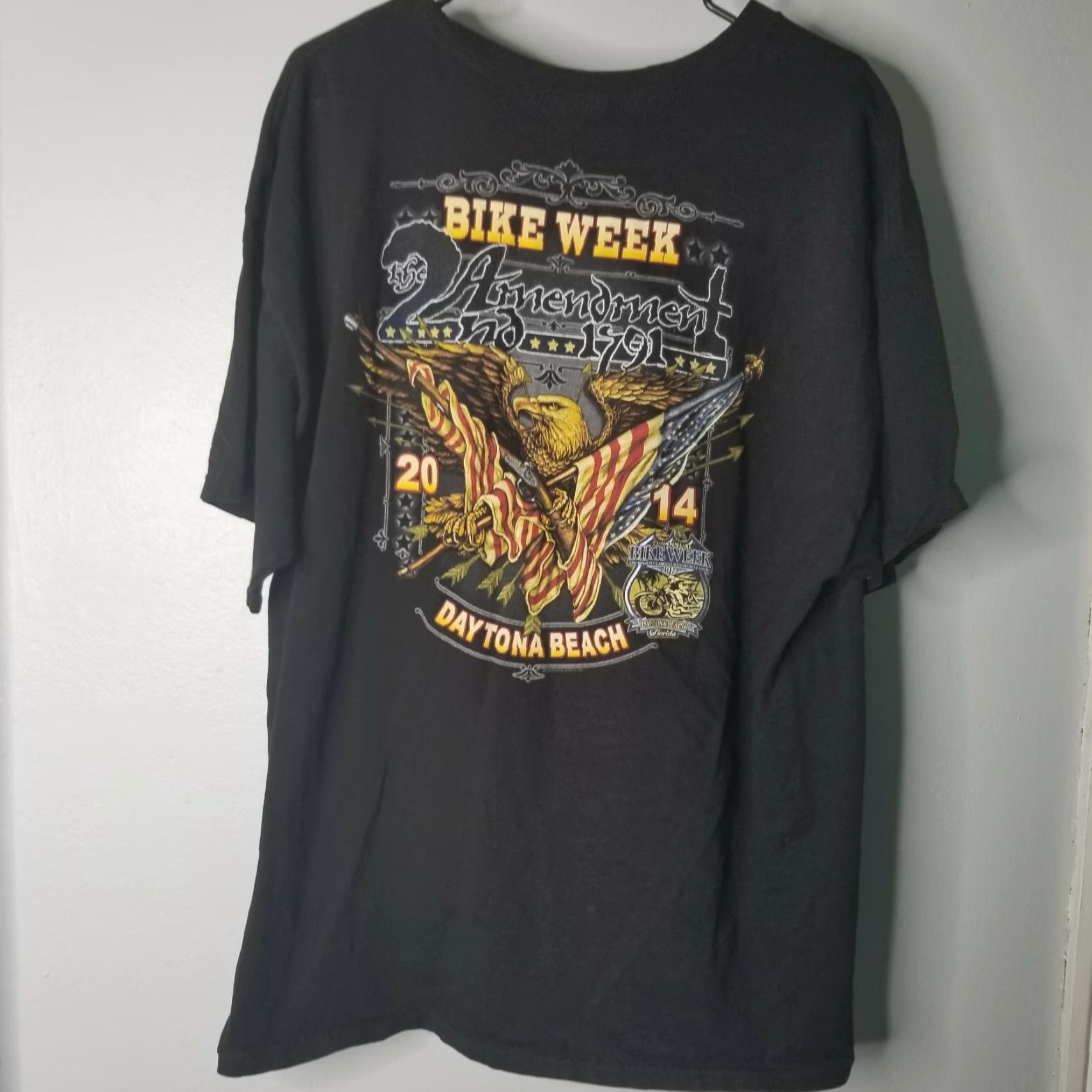 Vintage Daytona Bike Week 2014 T-Shirt Size 2XL - 2nd Amendment Eagle Size US XXL / EU 58 / 5 - 2 Thumbnail