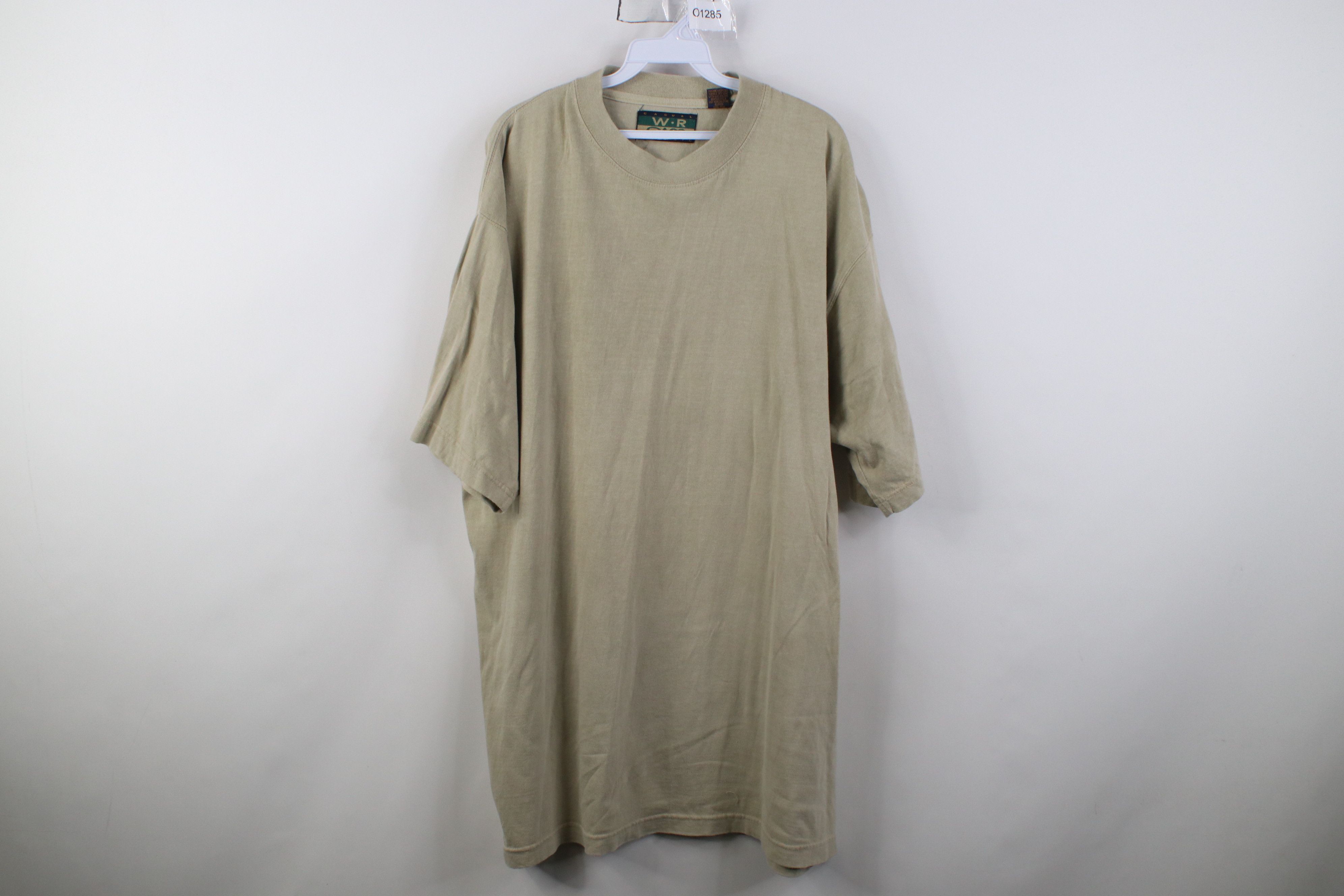 Vintage Vintage 90s Y2K Streetwear Baggy Oversized T-Shirt Beige Size US L / EU 52-54 / 3 - 1 Thumbnail