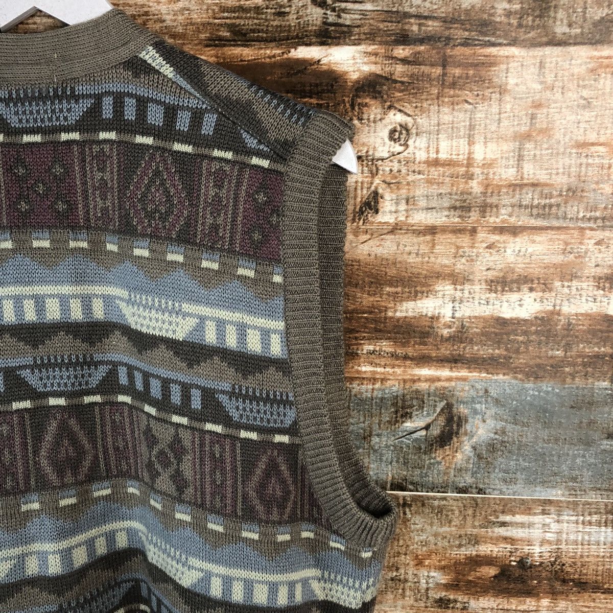 Homespun Knitwear × Japanese Brand Gccoto vintage japan Grey Vest Knitwear #A1764 Size US L / EU 52-54 / 3 - 11 Thumbnail