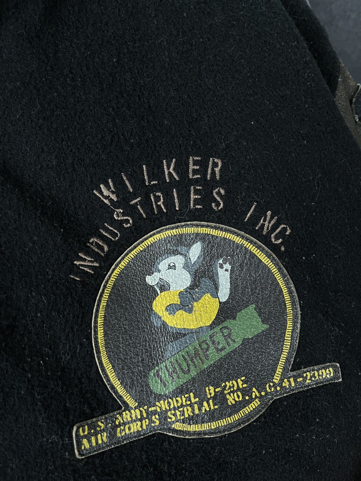 Vintage Wilker Inc. Knoxville Tn Military W-27 Flyers Bomber Jacket Size US L / EU 52-54 / 3 - 5 Thumbnail