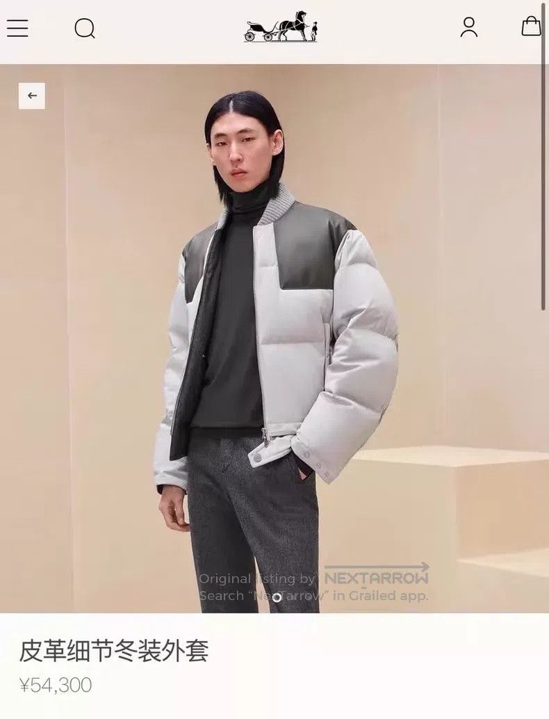 Hermes Hermes Down Jacket Coat, Iceland Eider Down, Lining 100% C Size US M / EU 48-50 / 2 - 8 Thumbnail