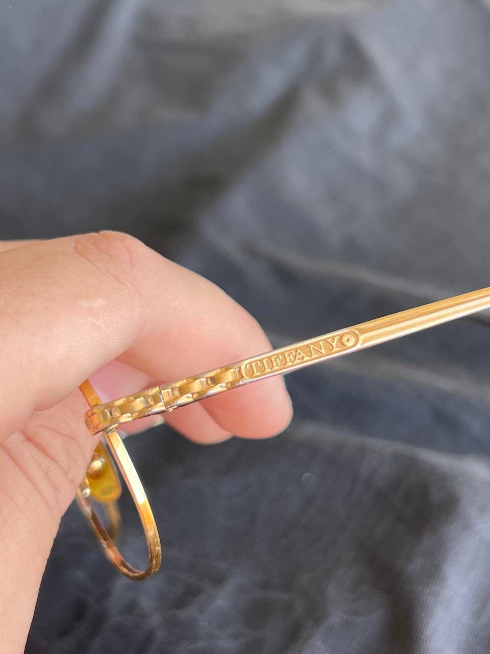 Tiffany & Co. Tiffany T396 Gold Plated frame 90s vintage USED ONLY FRAME Size ONE SIZE - 4 Thumbnail