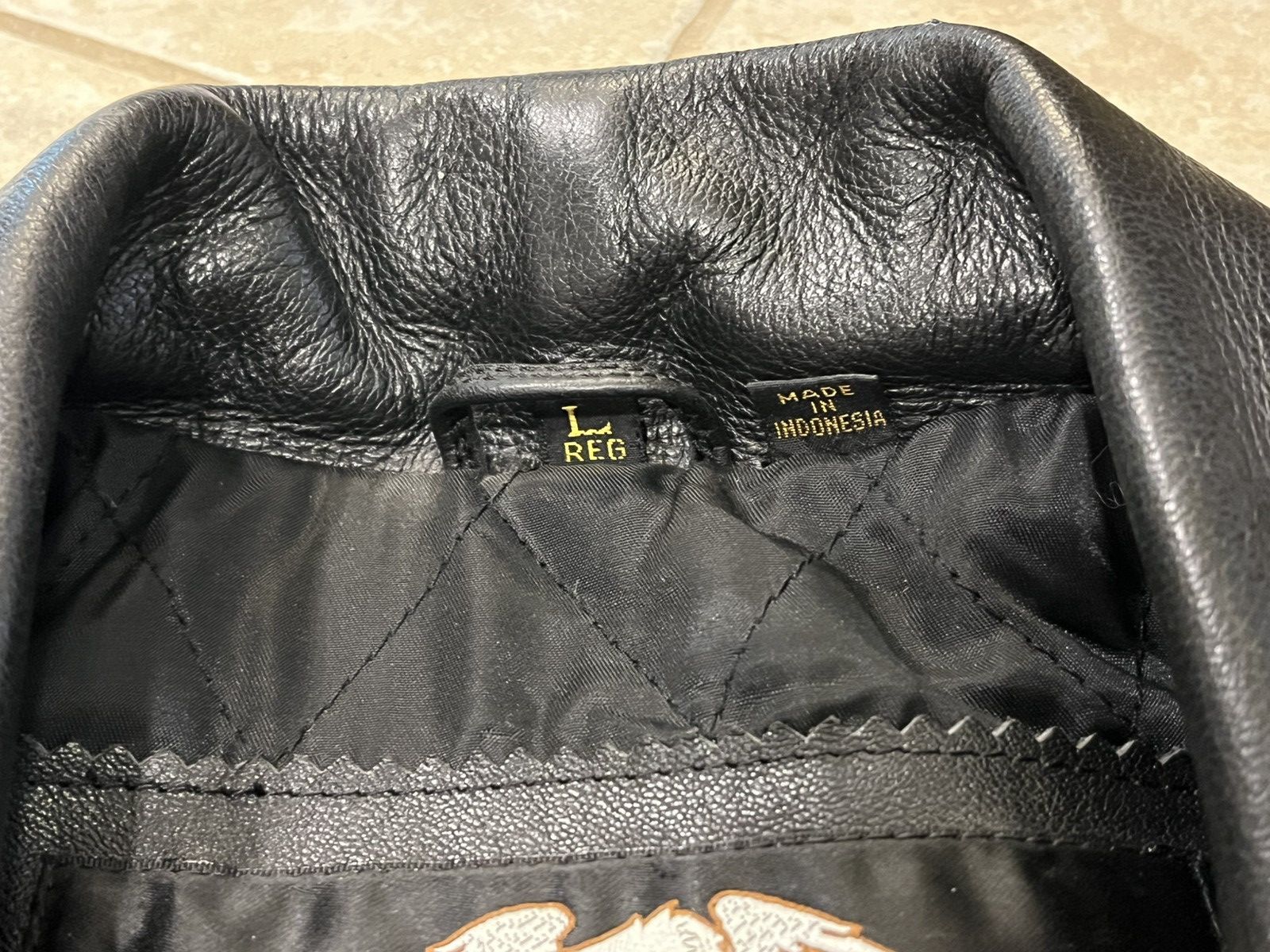 Harley Davidson Harley Davidson EMBOSSED EAGLE Black Leather Jacket LOGO Size US L / EU 52-54 / 3 - 7 Thumbnail