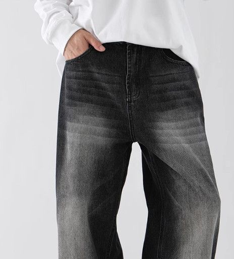 Japanese Brand Men's Retro Casual Washed Clean-Fit Straight-Leg Jeans Size US 32 / EU 48 - 4 Thumbnail