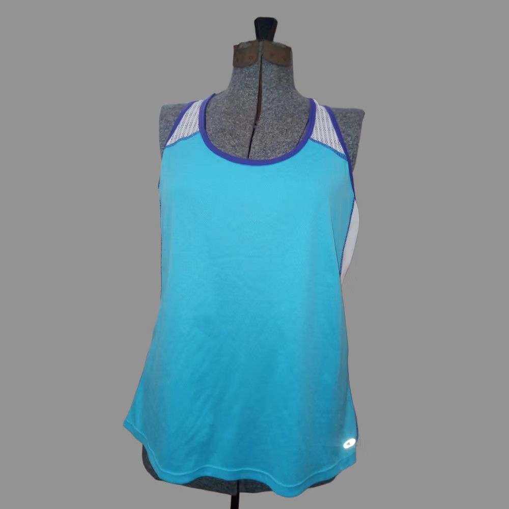 Champion Champion Womens Tank Top Racerback Blue XL Fitness Running Exercise Wear Shirt Sleeveless Scoop Neck Pullover Activewear Women Size M Regular Fit Size M / US 6-8 / IT 42-44 - 1 Thumbnail