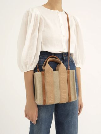 Chloe o1loc1c10425 Size: OS / Woody Medium Tote Bag in Soft Tan Size ONE SIZE - 3 Thumbnail