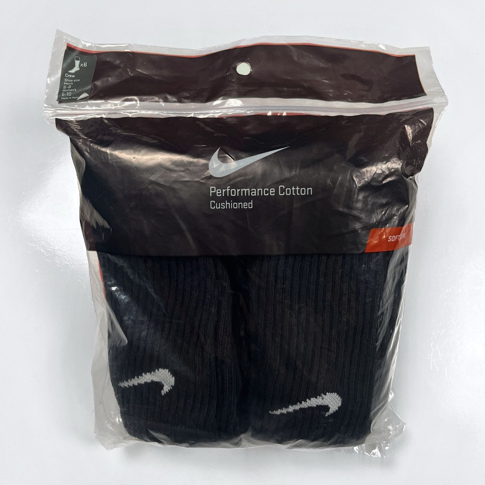 Nike Nike Performance Cotton Cushioned Crew Black Socks Medium Size ONE SIZE - 3 Thumbnail