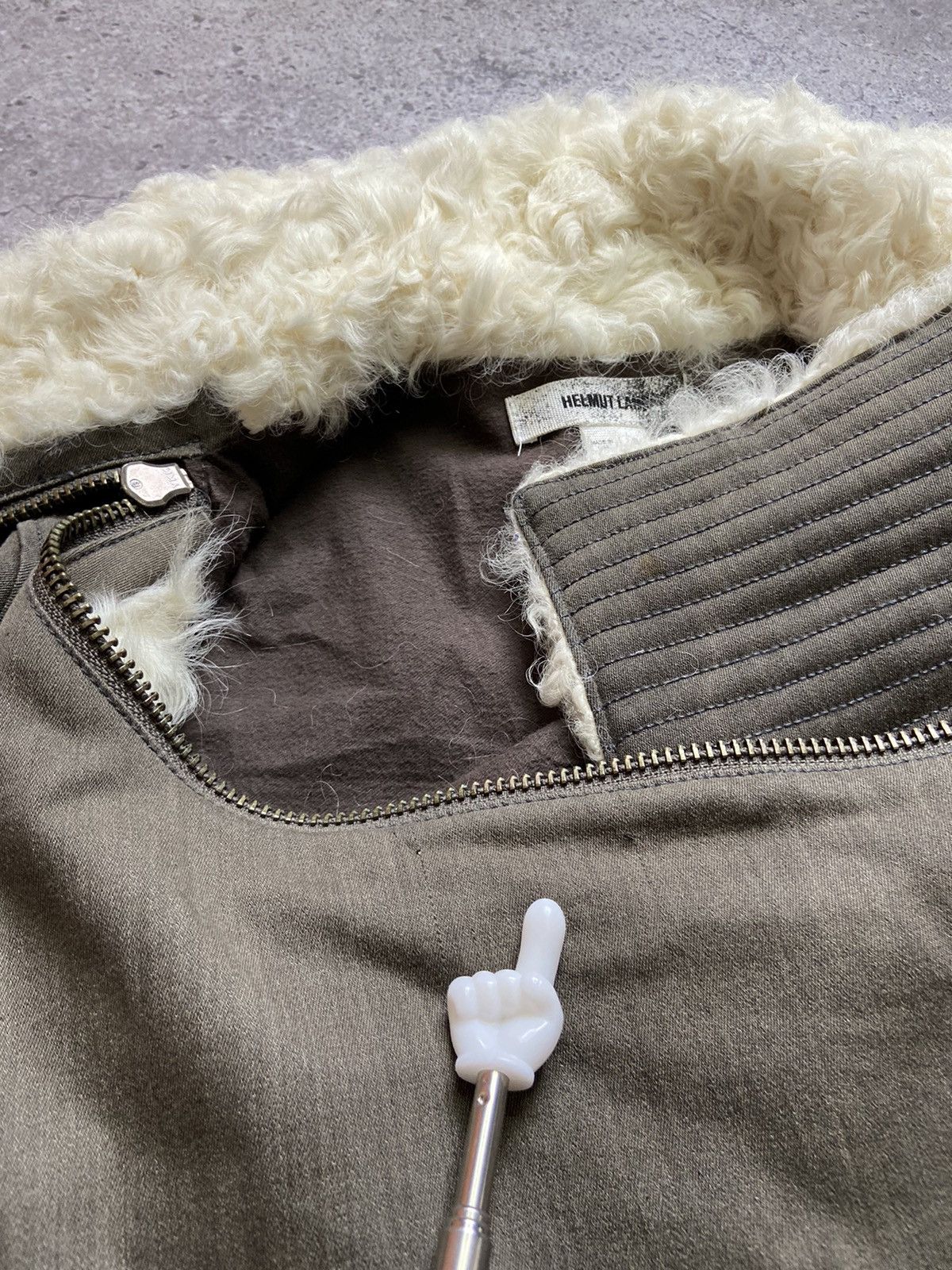 Helmut Lang Helmut Lang earth washed Fur high neck jacket Size S / US 4 / IT 40 - 15 Thumbnail