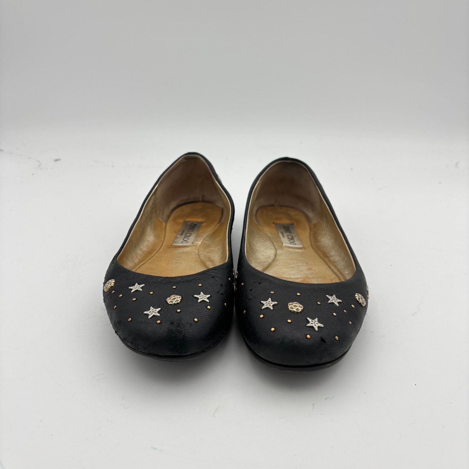 Jimmy Choo Jimmy Choo Star Studded Leather Ballet Flats Women's 40 Size US 10 / IT 40 - 2 Thumbnail