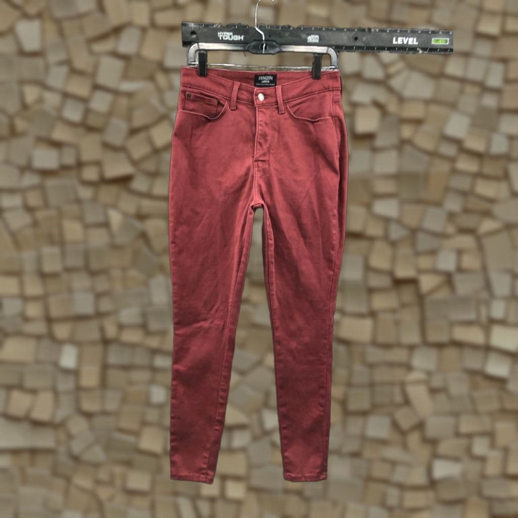 Denizen DENIZEN Red Denim Pants - Denizen High Rise Skinny Soft Pants Size 6 Womens Size 28" / US 6 / IT 42 - 1 Thumbnail