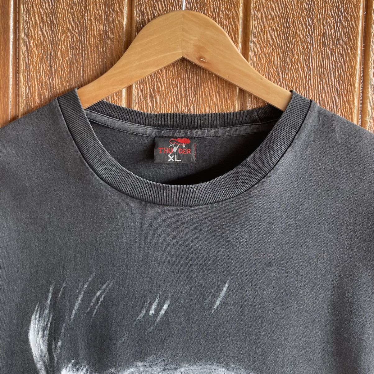 Band Tees Vintage90💢ELVIS PRESLEY💢Big Print Mirror Sun Faded Black Tee Size US XL / EU 56 / 4 - 6 Thumbnail