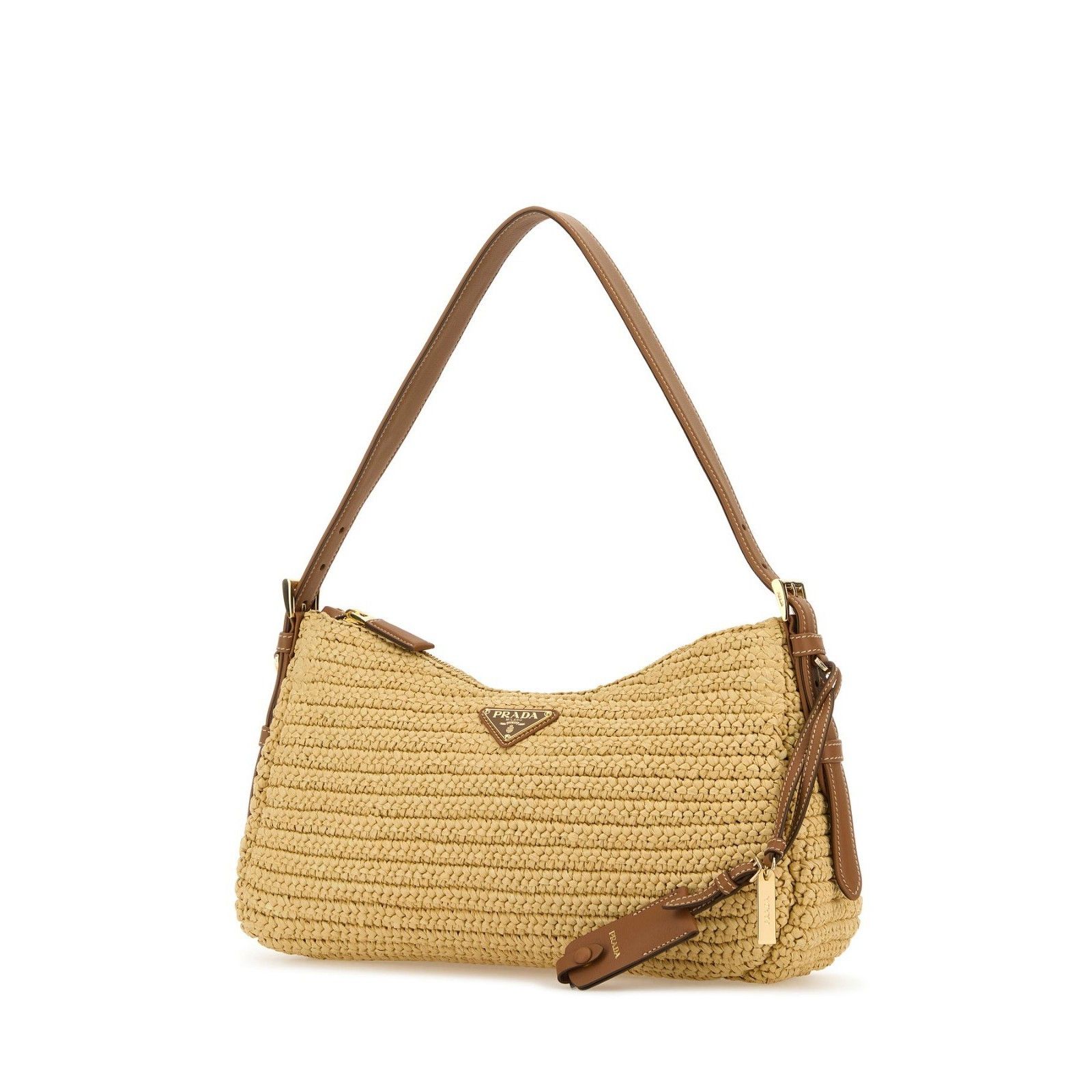 Prada PRADA Aimee Large Beige Brown Raffia Shoulder Bag New And Au Size ONE SIZE - 2 Thumbnail