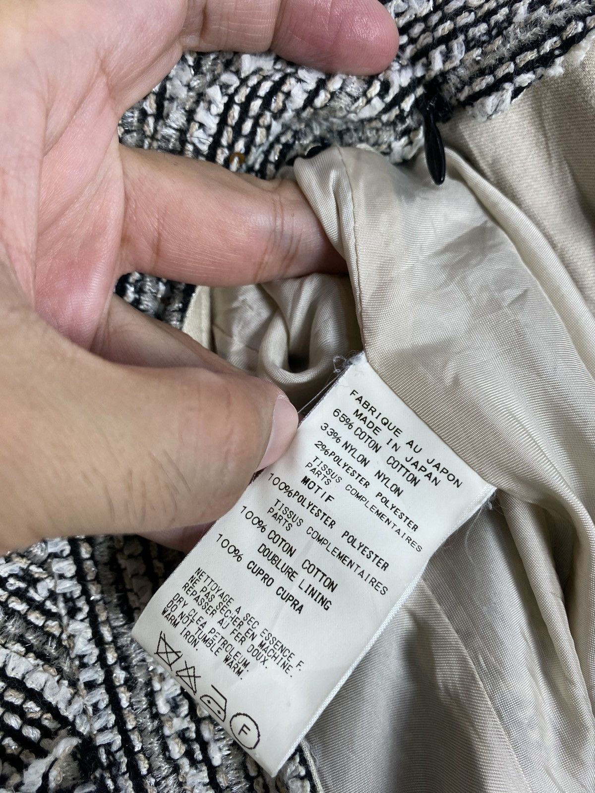 Japanese Brand Rare‼️ Vintage Vousetes Tweed Pleated Mini Skirt Size 27" / US 4 / IT 40 - 5 Thumbnail