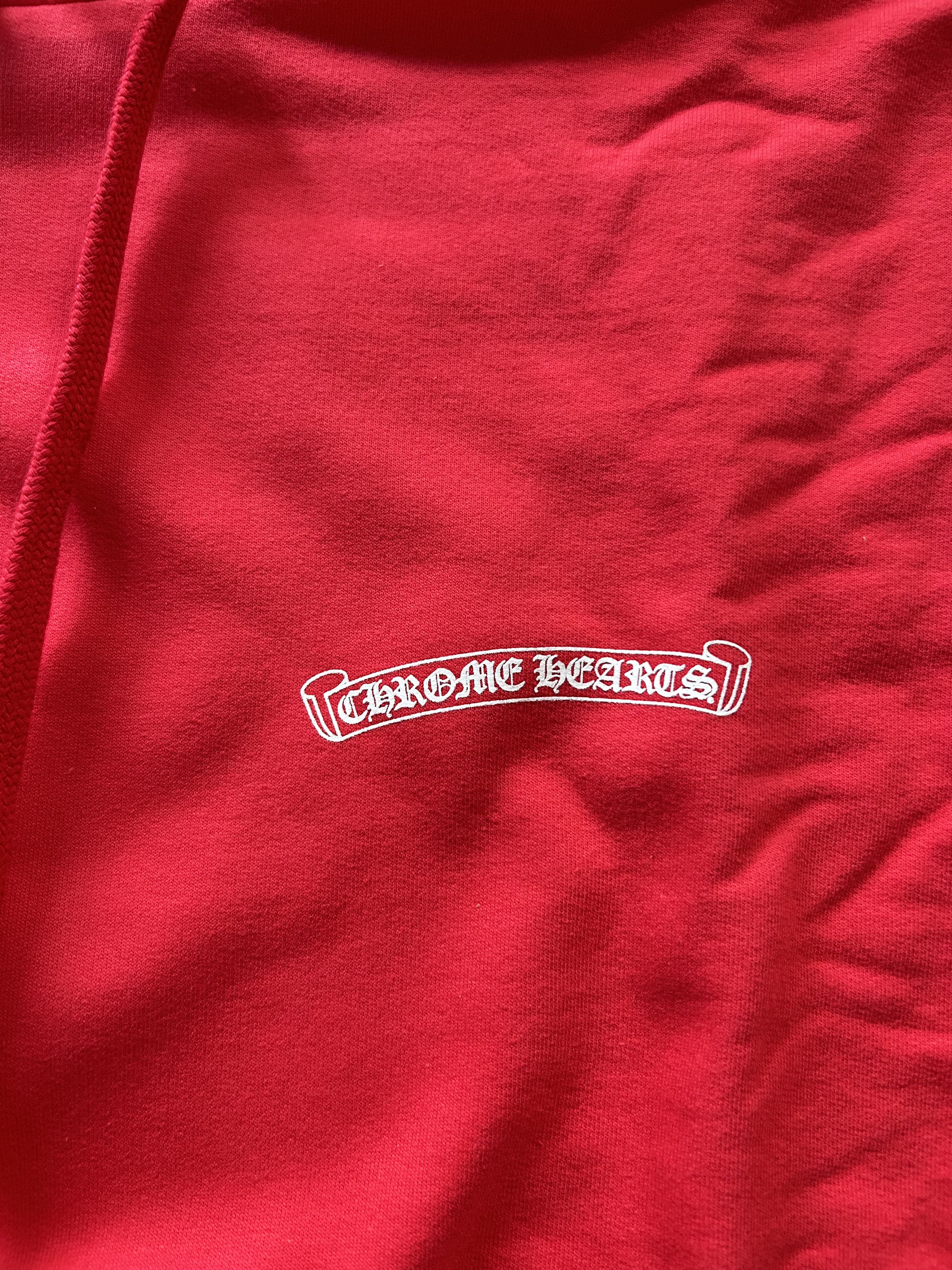 Chrome Hearts Chrome Hearts Red Stencil Web Hoodie Red Size US L / EU 52-54 / 3 - 3 Thumbnail