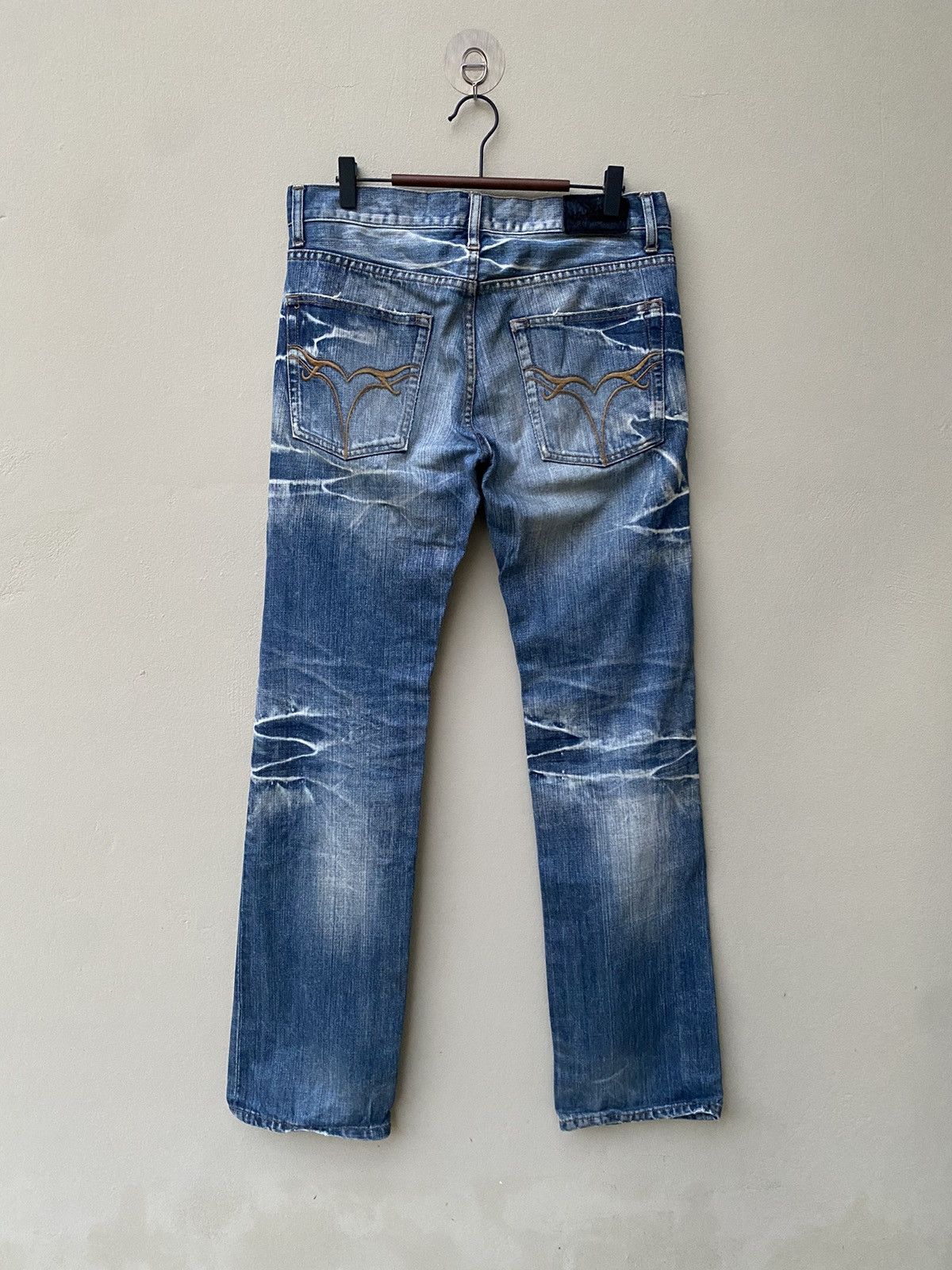 Japanese Brand RARE JACK ROSE NICE DESIGN DISTRESSED JEANS Size US 31 - 1 Thumbnail