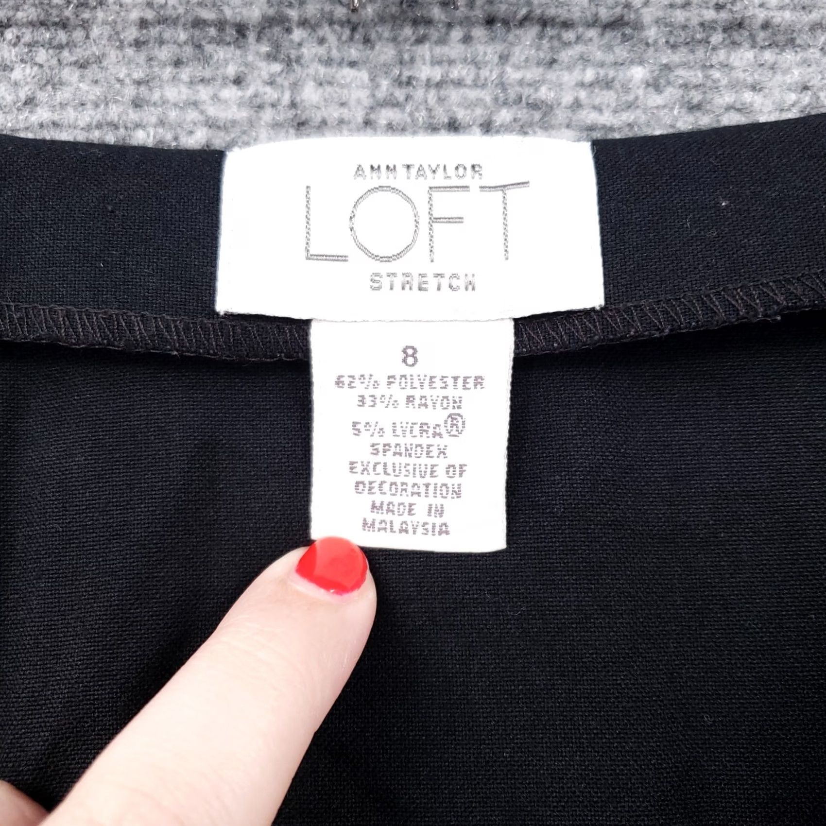 Ann Taylor Ann Taylor Loft Skirt Womens Black Size 8 Straight & Pencil Stretch Lined Flat Front Size 30" / US 8 / IT 44 - 3 Thumbnail