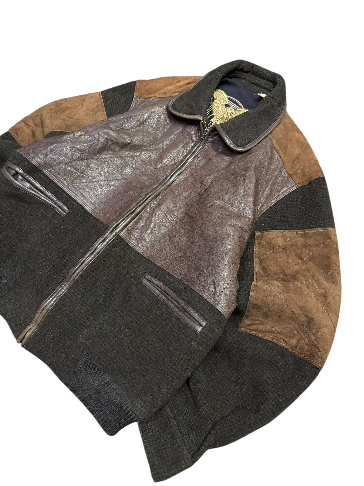Vintage Vintage Luxury Umberto Bilancioni Bomber Jacket Half Skin Size US M / EU 48-50 / 2 - 2 Thumbnail