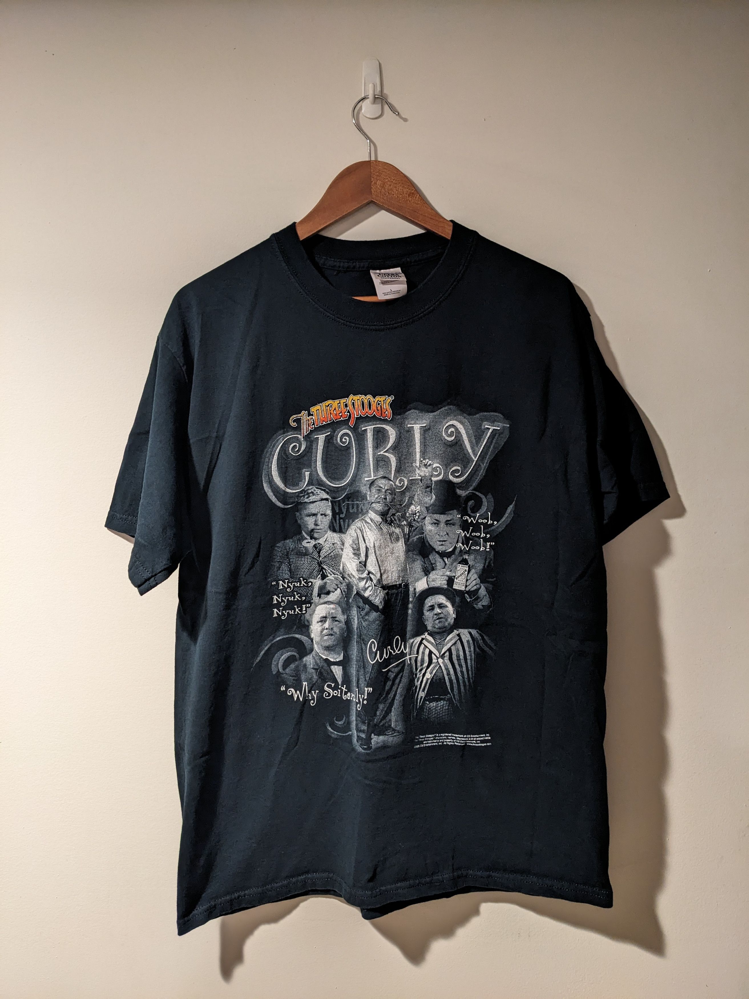 Gildan × Vintage Vintage 2005 The Three Stooges Curly Comedy Tv T-Shirt Size US L / EU 52-54 / 3 - 1 Thumbnail