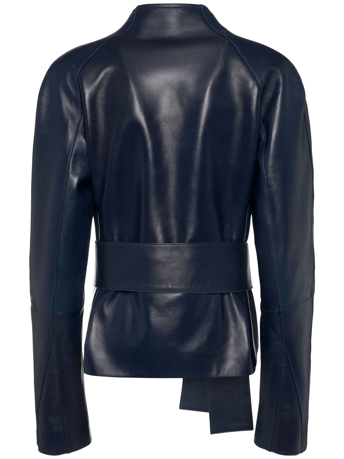 KHAITE KHAITE Edith $5600 Navy Leather Jacket New/Authentic Size ONE SIZE - 2 Thumbnail