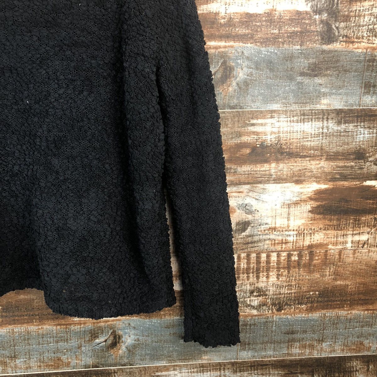 Homespun Knitwear × Japanese Brand Furry Rate Black Knitwear #A1899 Size L / US 10 / IT 46 - 8 Thumbnail