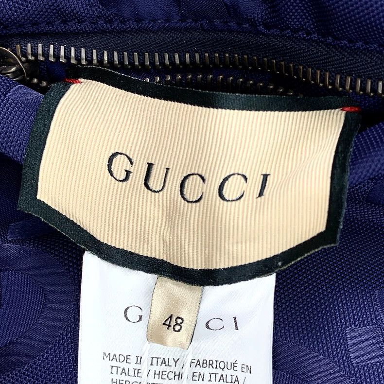Gucci Gucci Dark blue logo letter full print double-sided cotton Size US M / EU 48-50 / 2 - 7 Thumbnail