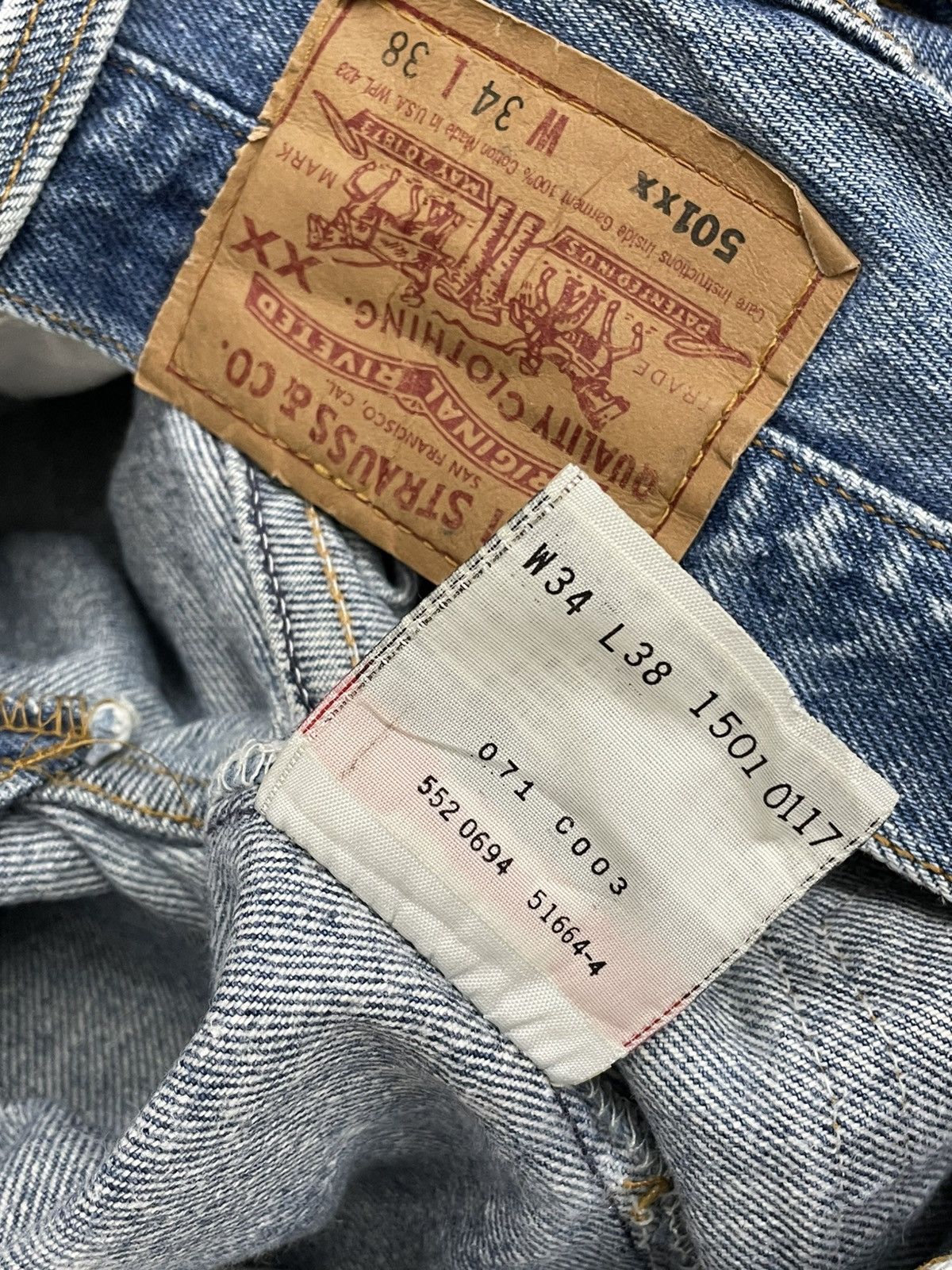 Levi's Vintage Clothing VINTAGE 501 LEVIS USA DESIGNER 90S OG OLD STAIN DENIM STYLE Size US 31 - 17 Thumbnail