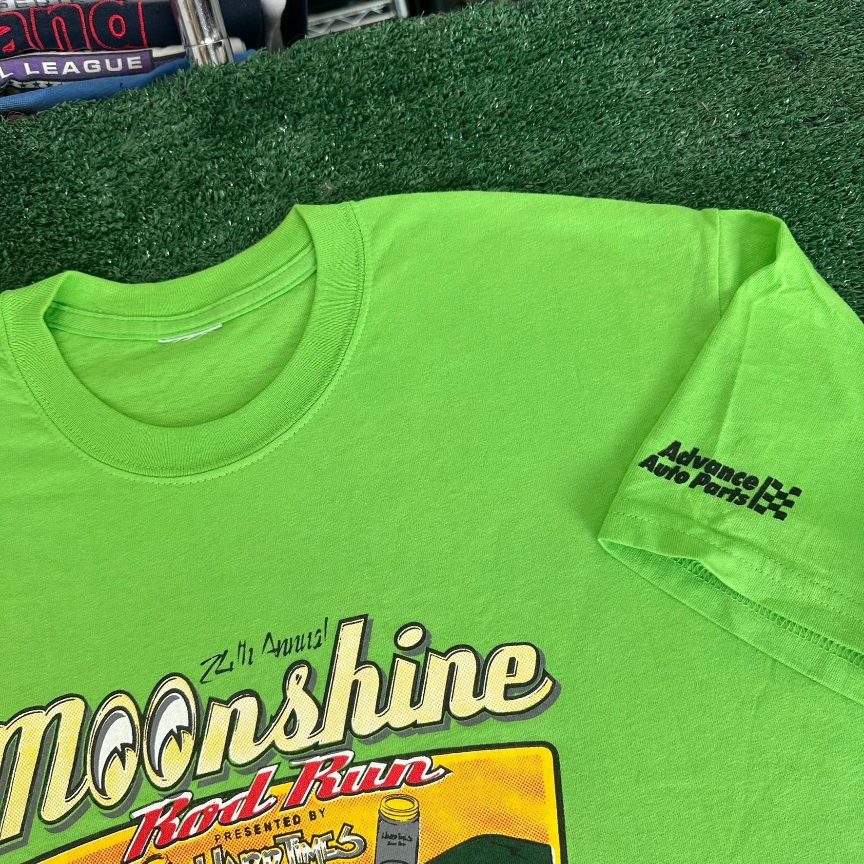 Vintage Vintage Y2K Moonshine Rod Run Car Show T-Shirt Green L Class Size US L / EU 52-54 / 3 - 3 Thumbnail
