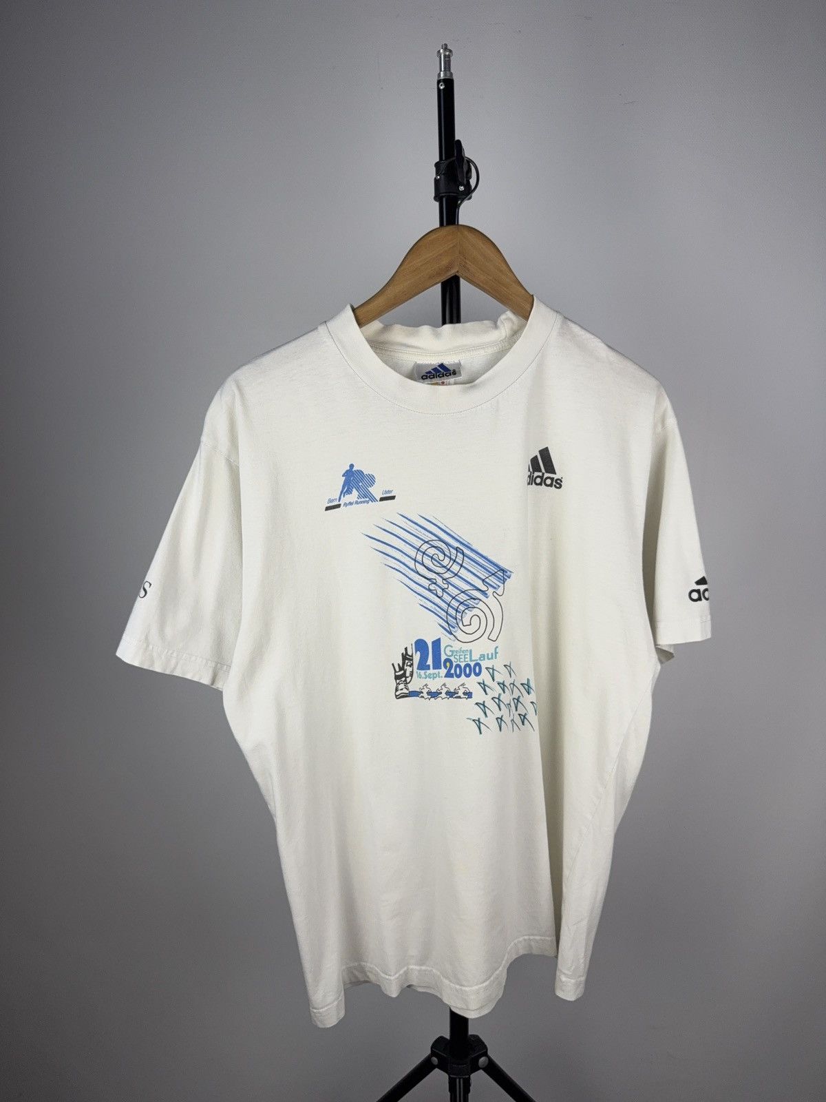 Adidas Adidas Marathon running Adidas 2000 Greifen See Lauf Tee Size US M / EU 48-50 / 2 - 1 Thumbnail