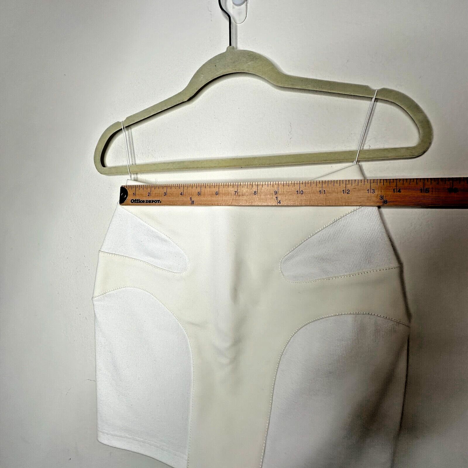 Dion Lee UNIQUE Dion Lee Off-White Contour Stitch Bandage Mini Skirt Size 26" / US 2 / IT 38 - 10 Thumbnail
