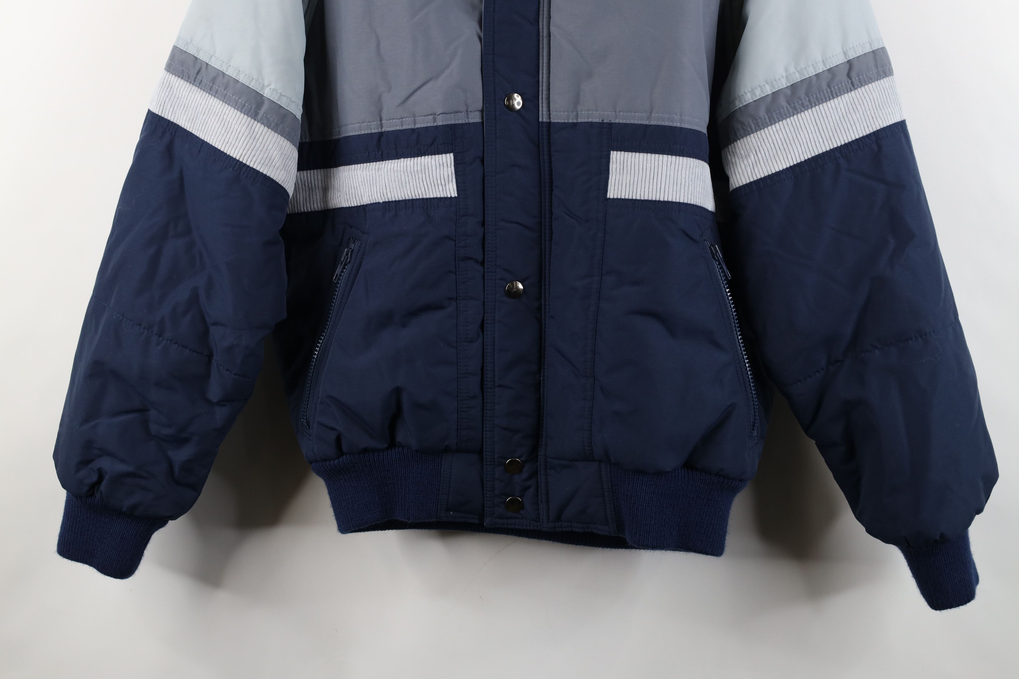 Vintage Vintage 80s 90s Streetwear Block Corduroy Trim Puffer Jacket Size US M / EU 48-50 / 2 - 3 Thumbnail