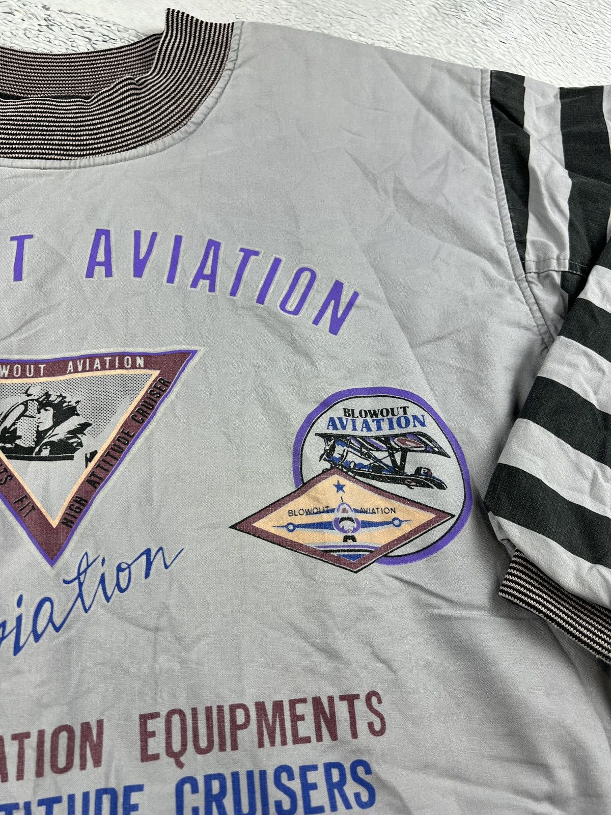 Other 💥RARE 80s Vintage Distressed Reversible Blowout Aviation USA Size US M / EU 48-50 / 2 - 8 Thumbnail