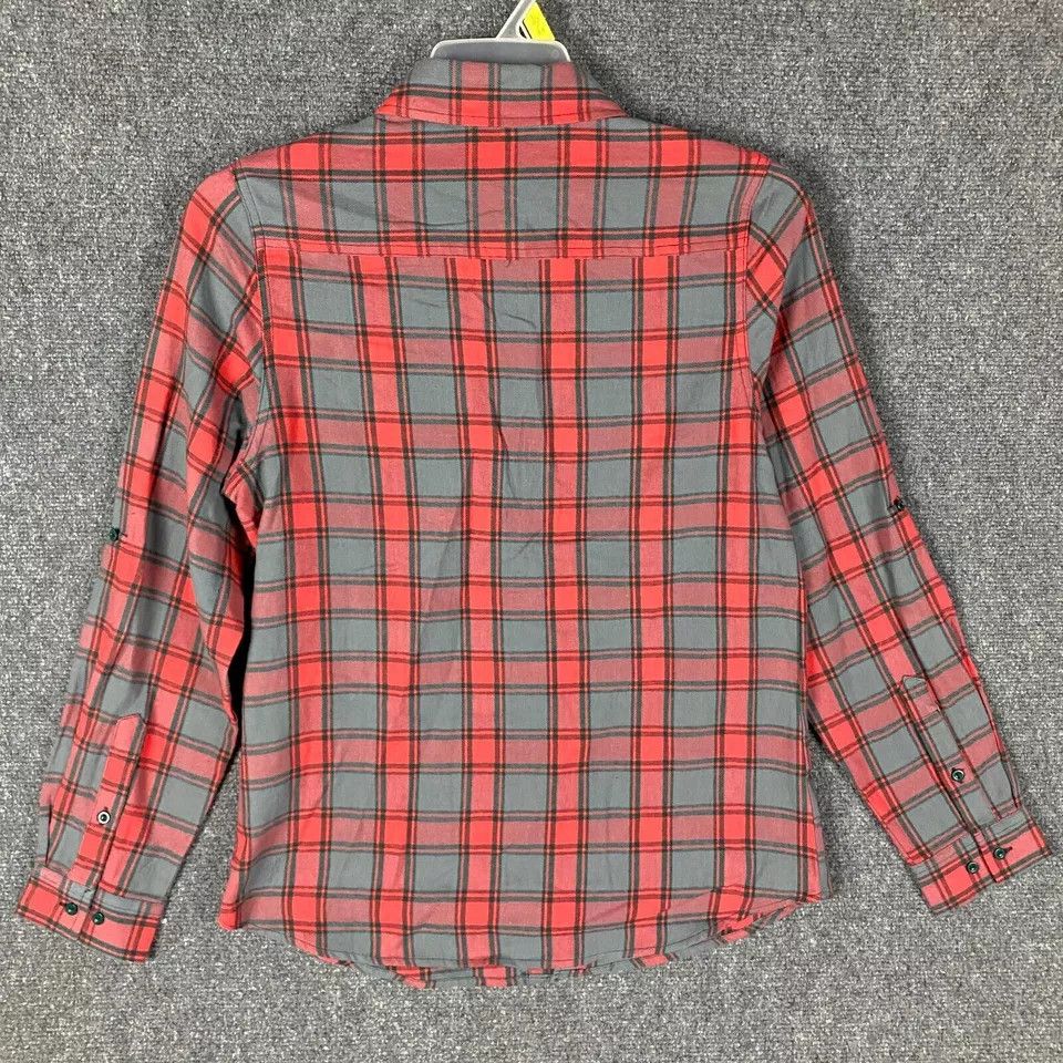 Other Emma Flannel Women's Large Plaid Gray Red Cotton Adults L Size L / US 10 / IT 46 - 6 Thumbnail