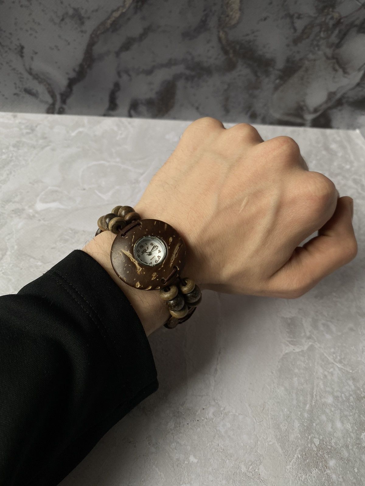 Jewelry × Vintage Trendy Wooden Watch with Beads - Unique Accessory Size ONE SIZE - 1 Thumbnail