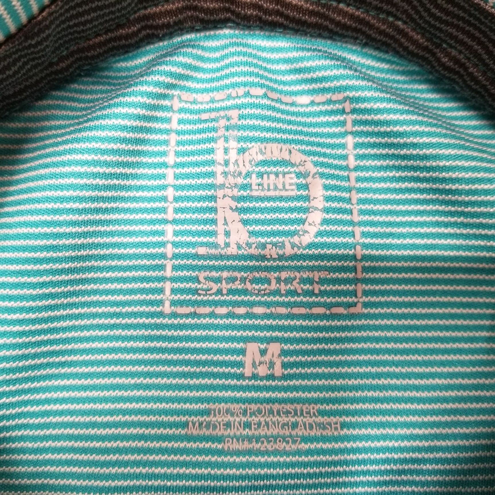 Vintage B Line Sport Polo Shirt Mens M Green Striped Golf Casual 100% Polyester Size US M / EU 48-50 / 2 - 3 Thumbnail