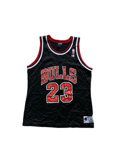 Vintage Gold Champion Jersey Michael Jordan Chicago Bulls 48 RARE LAST  DANCE 