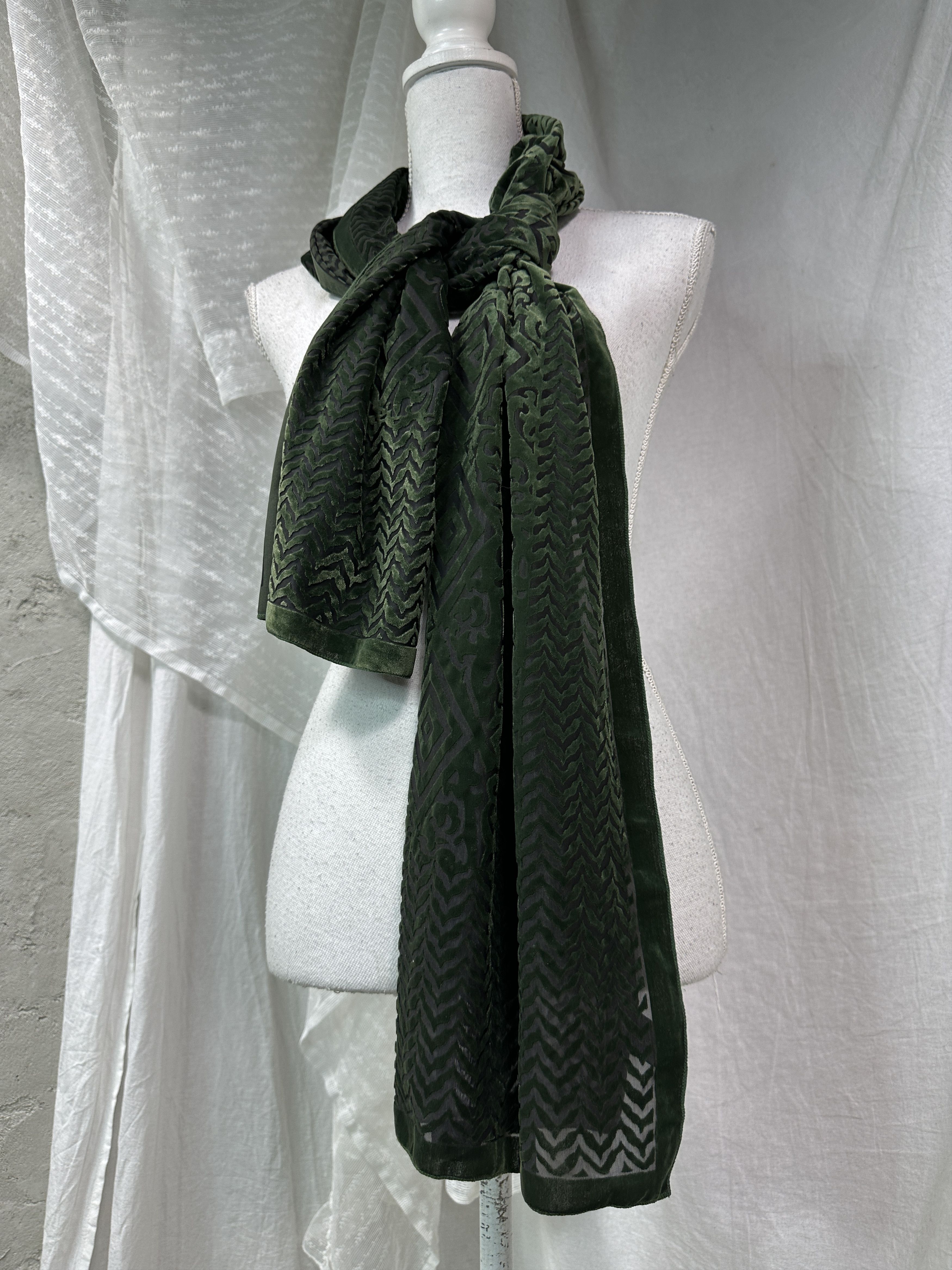 Sonia Rykiel Vintage Avant Garde Velvet Sheer Sonia Rykiel Scarf Y2K Size ONE SIZE - 1 Thumbnail